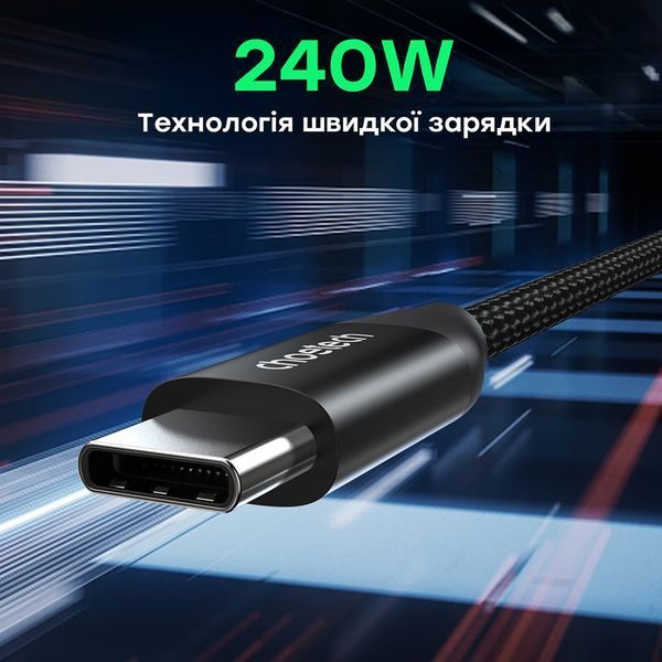 Кабель Choetech XCC-1035 Black USB-C to USB-C PD3.1 240W 1m 43-00178 фото