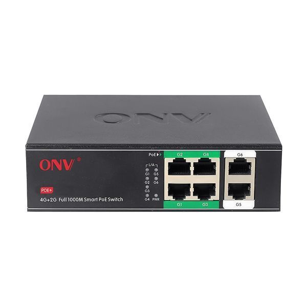 PoE-комутатор некерований гігабітний 6-портовий ONV-H3064PS з 4 портами PoE 73-00063 фото