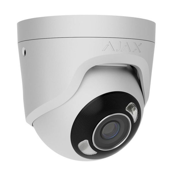IP-відеокамера 5Mp Ajax TurretCam HL White f=4mm, ІЧ+LED-підсвічування, з мікрофоном 26-00668 фото