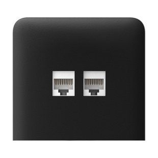 Фронтальна панель Ajax SideCover vertical black/чорна для інтернет-розетки Outlet 26-00620 фото