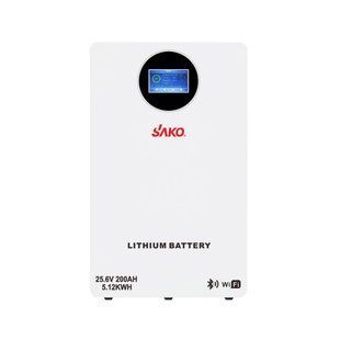 Акумуляторна батарея літій-залізо-фосфатна LiFePO4 200А*год 25.6В 5120Вт*год Sako Li-Sun series SK-25.6V200Ah настінний / підлоговий монтаж 42-00244 фото