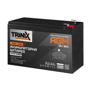 Trinix 12V9Ah/20Hr Super Charge AGM Акумуляторна батарея 12В 9А*год свинцево-кислотна 44-00050 фото