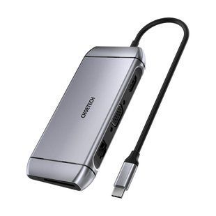 USB-C хаб 9-в-1 Choetech M15 HDMI 4K@30Hz, VGA, 3 USB3.0, RJ45, USB-C PD, SD-card, TF-card 43-00153 фото