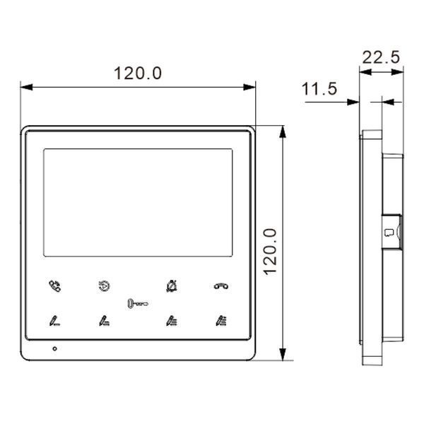IP-відеодомофон з WiFi 4.3" TVT TE-VH1104S1-PTW 82-00413 фото
