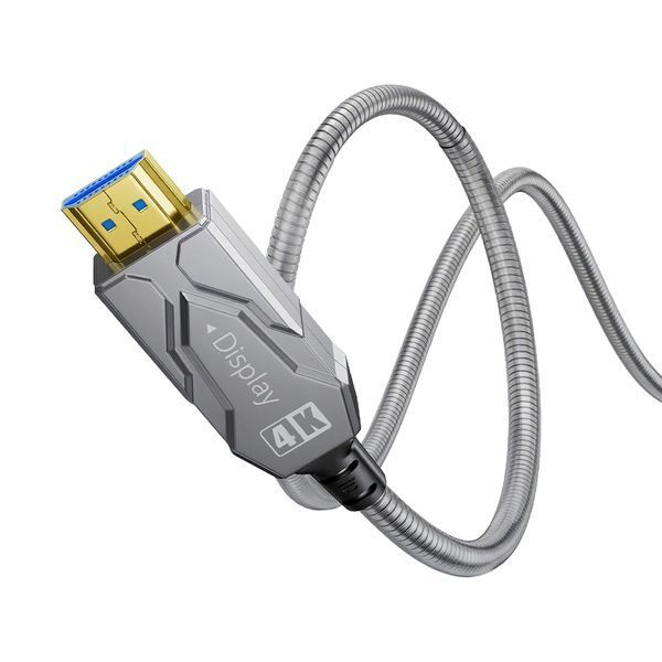 Кабель оптичний армований HDMI 2.0 60m Dtech DT-HF2060K 74-00153 фото