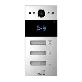 IP-відеопанель на 3 абоненти 2Mp Akuvox R20B SIP зі зчитувачем EM-Marine / Mifare / NFC 87-00032 фото