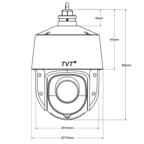 IP PTZ-відеокамера 8Mp TVT TD-8483IS3N f=4.8-120mm 25x 77-00448 фото