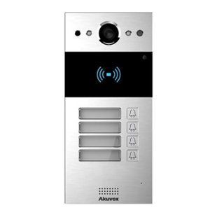 IP-відеопанель на 4 абоненти 2Mp Akuvox R20B SIP зі зчитувачем EM-Marine / Mifare / NFC 87-00033 фото