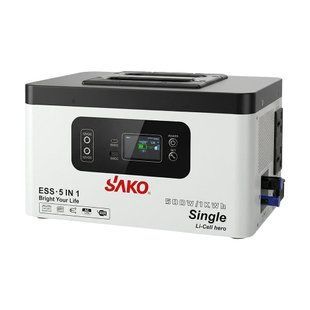 Портативна зарядна станція &ndash; система резервного живлення Sako Alpha-ESS-500W/1KWh. Потужність 500 Вт, енергоємність 1004.8 Вт*год, LiFePO4 42-00308 фото