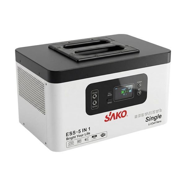 Портативна зарядна станція &ndash; система резервного живлення Sako Alpha-ESS-500W/1KWh. Потужність 500 Вт, енергоємність 1004.8 Вт*год, LiFePO4 42-00308 фото
