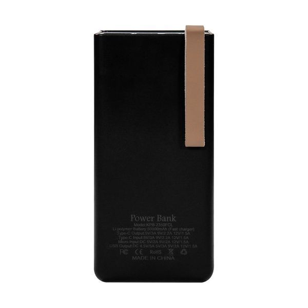 Повербанк 50000mAh Power Bank Kraft KPB-2350FCL Black 22.5W QC3.0 LED-ліхтар 43-00085 фото