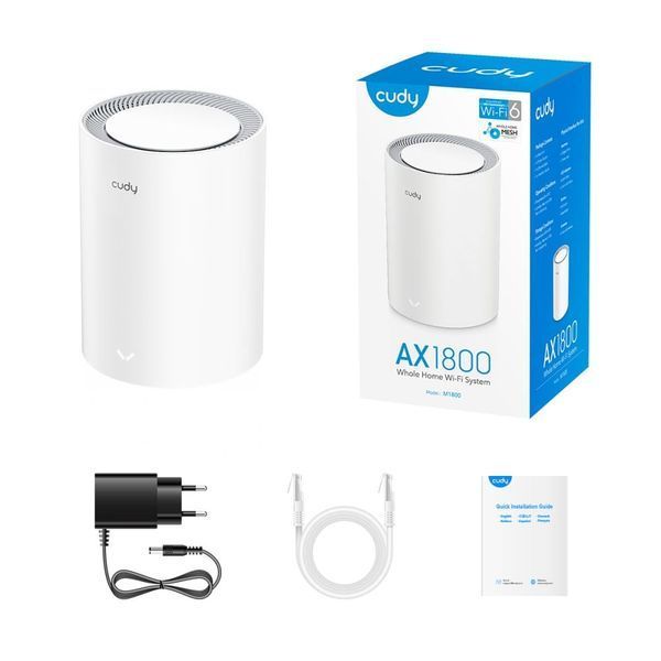 Маршрутизатор WiFi Mesh-система WiFi 6 Cudy M1800 дводіапазонний гігабітний AX1800 73-00518 фото