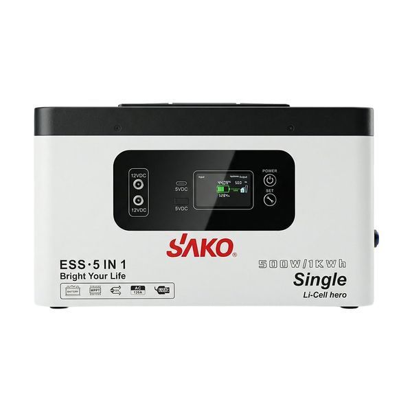 Портативна зарядна станція &ndash; система резервного живлення Sako Alpha-ESS-500W/1KWh. Потужність 500 Вт, енергоємність 1004.8 Вт*год, LiFePO4 42-00308 фото