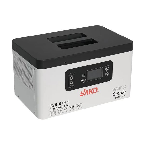 Портативна зарядна станція &ndash; система резервного живлення Sako Alpha-ESS-500W/1KWh. Потужність 500 Вт, енергоємність 1004.8 Вт*год, LifePO4 42-00308 фото