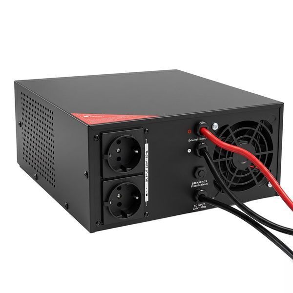 Інвертор Kraft KRF-AVR800VA/640W-12V з правильною синусоїдою та постійним нулем для газових котлів, під зовнішній акумулятор 42-00095 фото