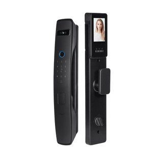 Замок біометричний автономний Trinix TRL-8803BTV Black L/R з Bluetooth та Wi-Fi, розпізнаванням облич, долоней, зчитувачем відбитків пальців і карт Mifare 65-00086 фото