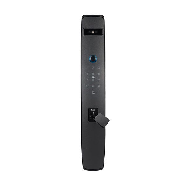 Замок біометричний автономний Trinix TRL-8803BTV Black L/R з Bluetooth та Wi-Fi, розпізнаванням облич, долоней, зчитувачем відбитків пальців і карт Mifare 65-00086 фото
