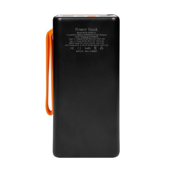 Повербанк 50000mAh Power Bank Kraft KPB-2450FCL Black 22.5W QC3.0 LED-ліхтар 43-00086 фото