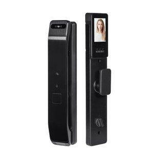Замок біометричний автономний Trinix TRL-8804BTV Black L/R з Bluetooth та Wi-Fi, розпізнаванням облич, долоней, зчитувачем відбитків пальців і карт Mifare 65-00087 фото