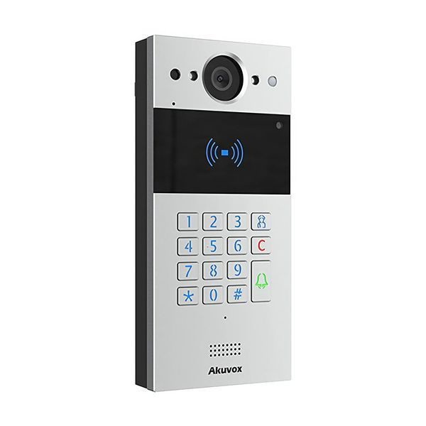 IP-відеопанель багатоабонентська 2Mp Akuvox R20K Silver зі зчитувачем EM-Marine / Mifare / NFC 87-00035 фото