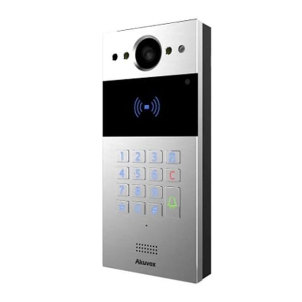 IP-відеопанель багатоабонентська 2Mp Akuvox R20K Silver зі зчитувачем EM-Marine / Mifare / NFC 87-00035 фото
