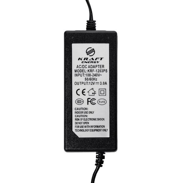 Блок живлення KRF-1203PS Kraft 12V/3A 43-00005 фото