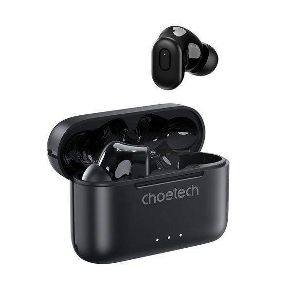 Бездротові навушники Choetech BH-T15 Black TWS, Bluetooth 5.2, ANC+ENC 43-00137 фото