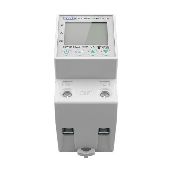 Реле напруги та струму на DIN-рейку TOMZN TOVPD1-63VAE colorful 63A, моніторинг енергоспоживання 51-00136 фото