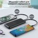 Повербанк 10000mAh Choetech B654 Black 22.5W QC3.0 PD3.0 вбудовані кабелі Type-C та Lightning 43-00147 фото 7