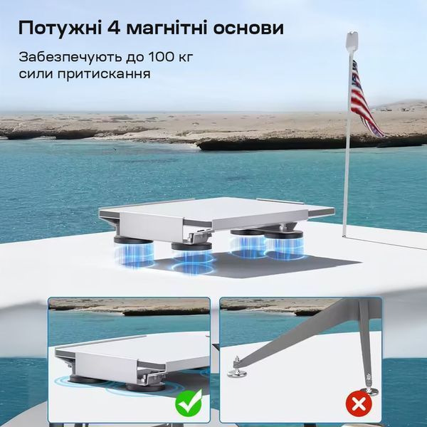 Кронштейн на магнітах E-NET SMM-02 White на дах автомобіля для Starlink Mini 73-00901 фото