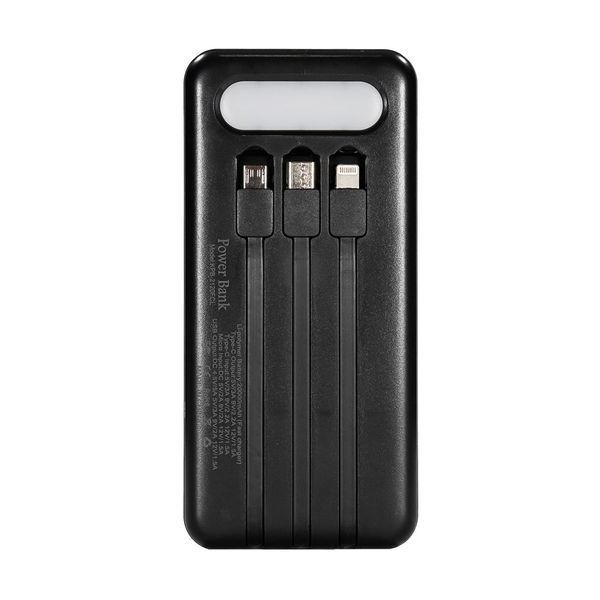 Повербанк 20000mAh Power Bank Kraft KPB-2120FCL Black 22.5W QC3.0 LED-ліхтар 43-00089 фото