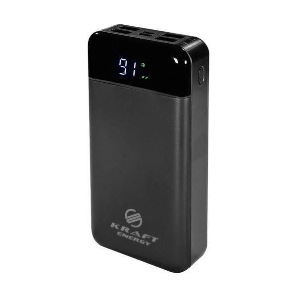Повербанк 20000mAh Power Bank Kraft KPB-2120FCL Black 22.5W QC3.0 LED-ліхтар 43-00089 фото