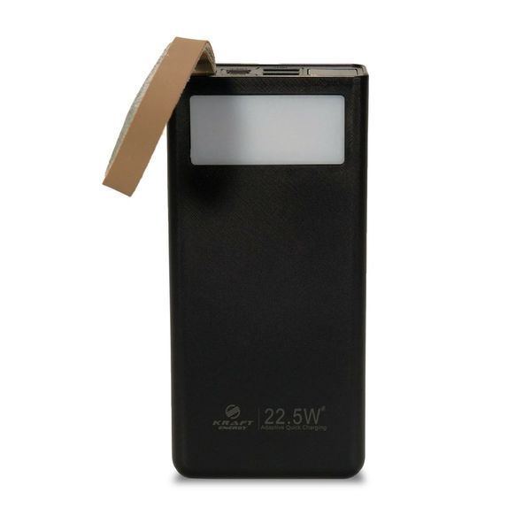 Повербанк 20000mAh Power Bank Kraft TPB-2320 Black 22.5W QC3.0 LED-ліхтар 43-00031 фото