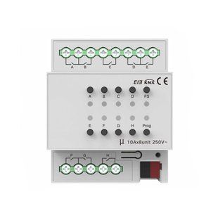 Модуль перемикачів на 8 каналів, 10A, KNX Akubela KXAC-B1R8A10 00-00002686 фото