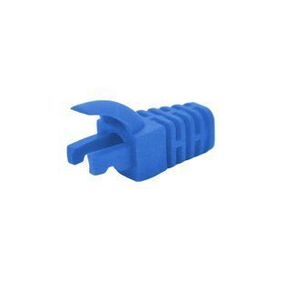 Чохол ізолюючий для роз'єму RJ-45 Cat.5/Cat.6, ПВХ синій, 100 шт. 74-00132 фото