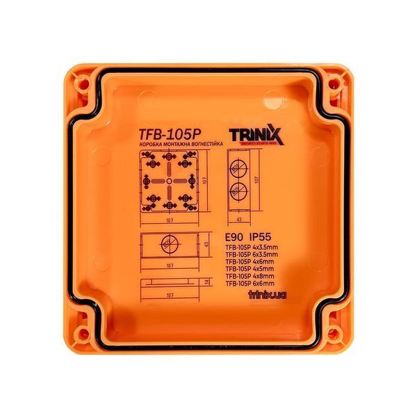 Вогнестійка розподільна коробка Trinix TFB-105P 4x5 001-0043 фото