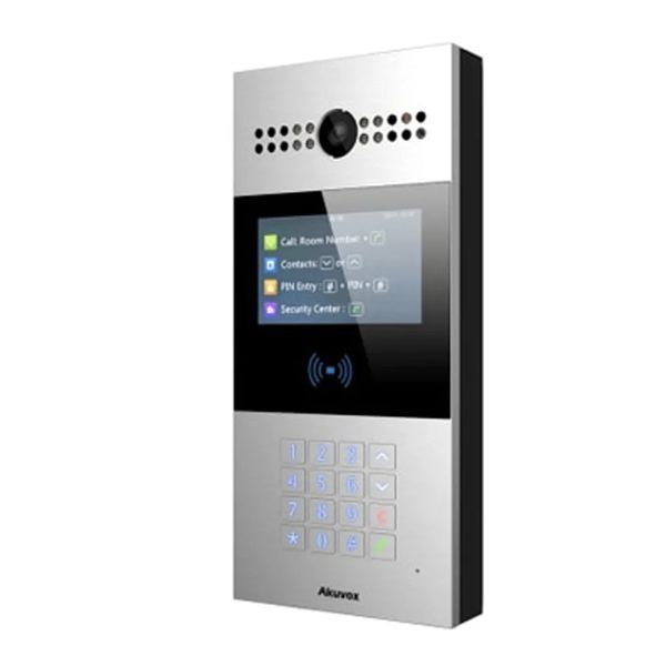 IP-відеопанель багатоабонентська 2Mp Akuvox R28A з екраном 4.3" та зчитувачем EM-Marine / Mifare / NFC 87-00040 фото