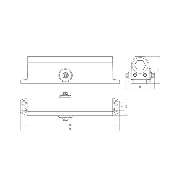 Дверний доводчик Dortec DT-536 Silver 63-00007 фото