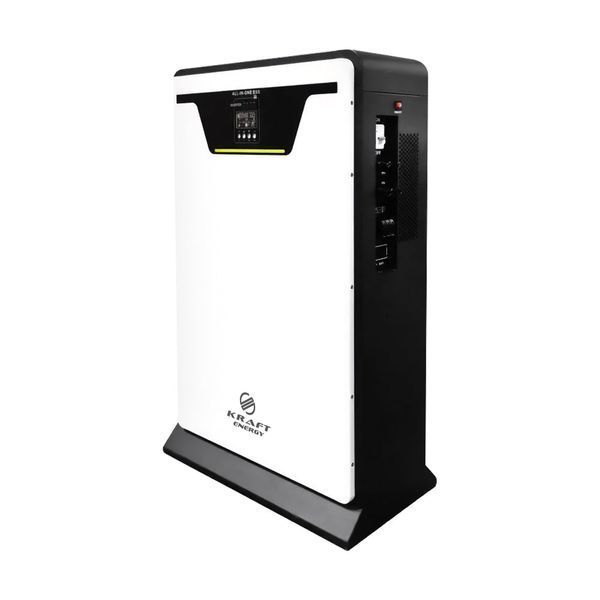 Гібридний інвертор 5kW Kraft KRF-HISA-5KW/10kwh-80A з вбудованою акумуляторною батареєю LiFePO4 42-00091 фото