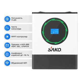 Гібридний інвертор 11kW Sako SUNPOLO-11K 11KW/48V+150A MPPT 42-00157 фото