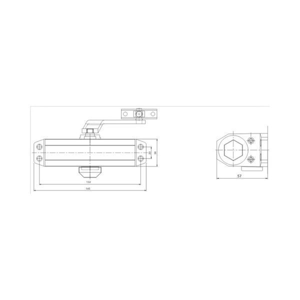 Дверний доводчик Dortec DT-62 Brown 63-00009 фото