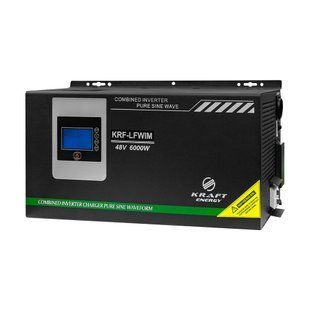 Гібридний низькочастотний інвертор 6kW Kraft KRF-LFWIM-6KW/48V-60A 42-00090 фото