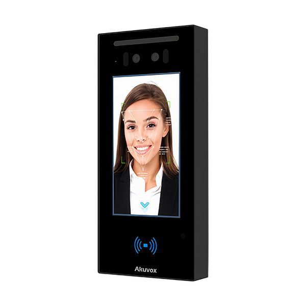 IP-відеопанель багатоабонентська 2Mp Akuvox E16C з екраном 5", розпізнаванням облич та зчитувачем Mifare / NFC / BLE / QR 87-00048 фото