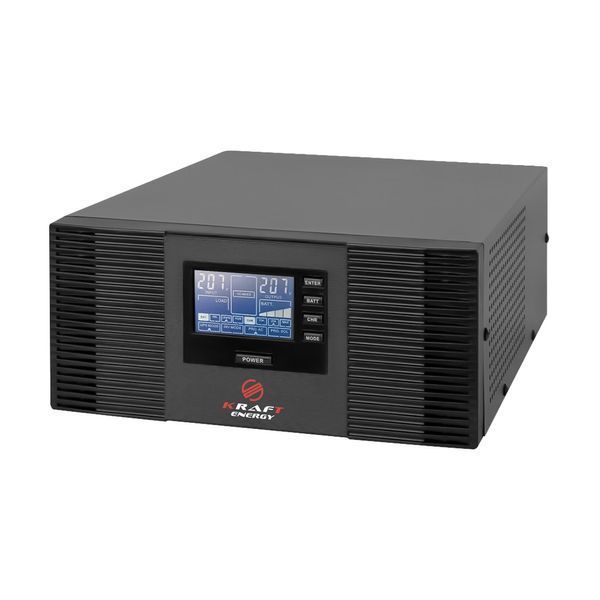 Інвертор Kraft KRF-AVR1000VA/800W-12V з правильною синусоїдою під зовнішній акумулятор 42-00092 фото