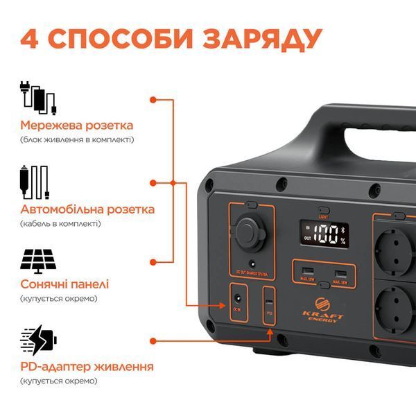 Портативне джерело живлення KPS-800PX Kraft 42-00059 фото