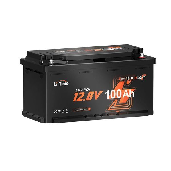 Акумулятор LiFePO4 з Bluetooth 12.8В 100А*год LiTime H190 L12V100-100-H190-BT-4-AC150 44-00515 фото