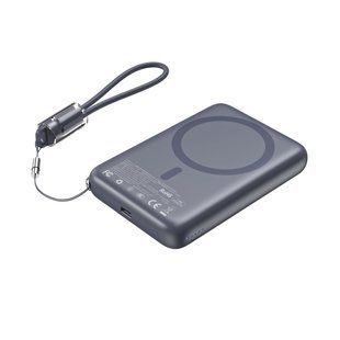 Повербанк 10000mAh Choetech B862 Grey 22.5W QC3.0 PD3.0 бездротова магнітна зарядка MagSafe 43-00168 фото