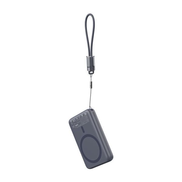 Повербанк 10000mAh Choetech B862 Grey 22.5W QC3.0 PD3.0 бездротова магнітна зарядка MagSafe 43-00168 фото