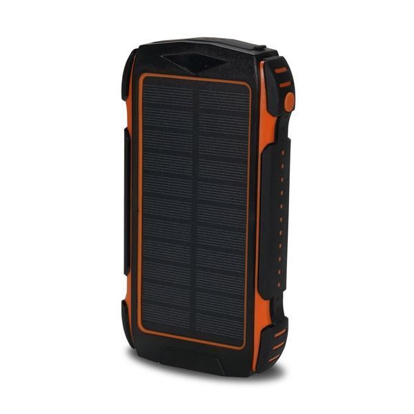 Повербанк з сонячною панеллю 30000mAh Power Bank Kraft TPB-1830SLP Orange 18W QC2.0 LED-ліхтар 43-00040 фото