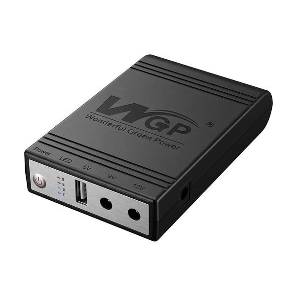 Комплект Mini UPS з блоком живлення: джерело безперебійного живлення Mini UPS WGP UPS1032 Black 10400mAh 5V/9V/12V, Li-ion 4*2.6Ah, для роутера і оптичного термінала та блок живлення SPF-1202B 12V/2A 42-00261 фото